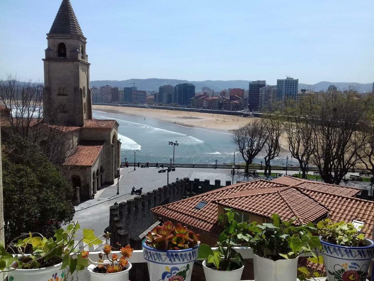 Apartamento Bahia San Lorenzo Gijon Bagian luar foto